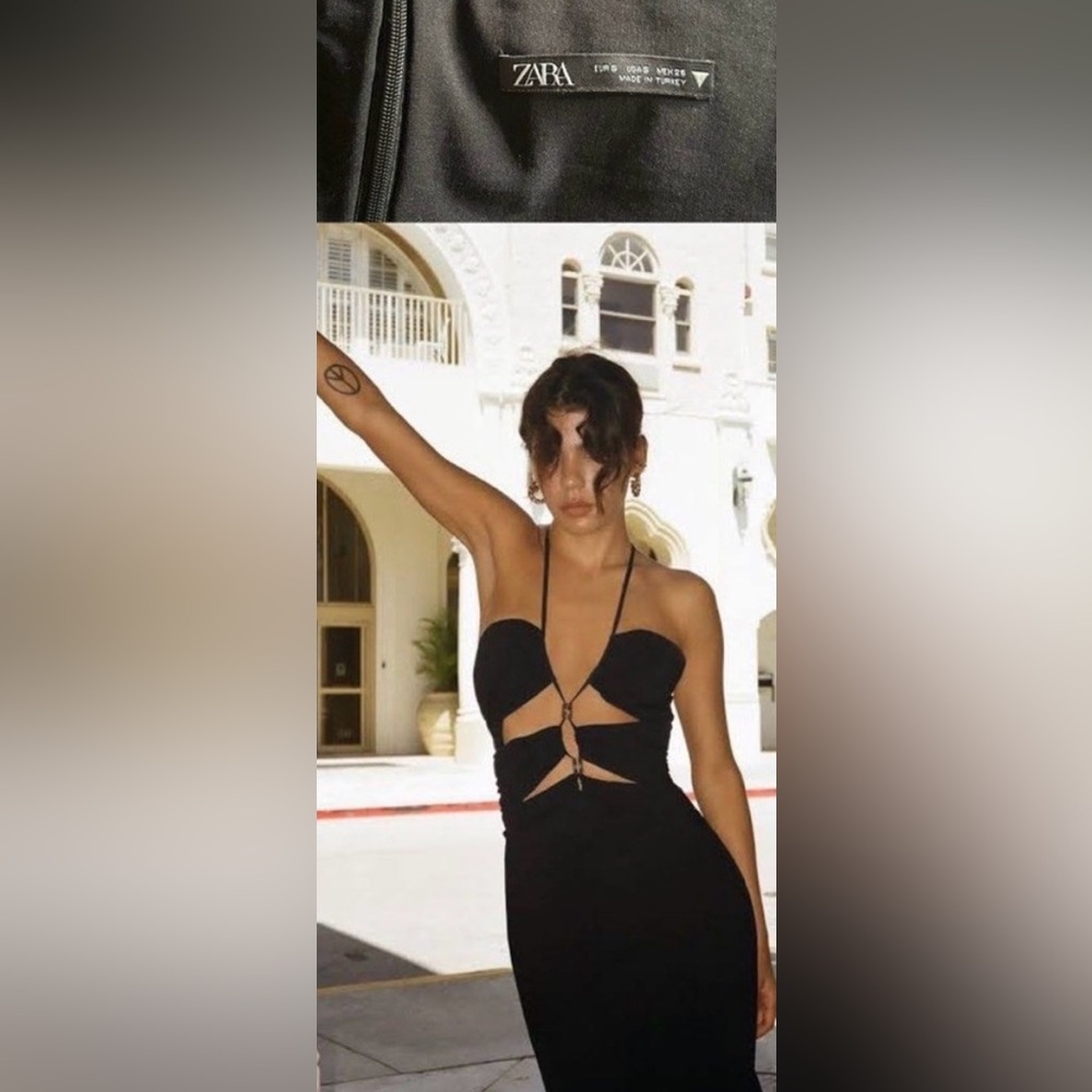 Zara - black midi dress